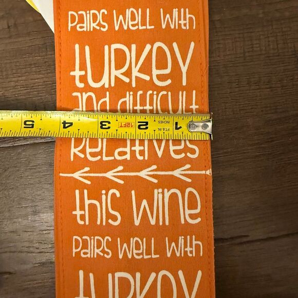 Thanksgiving Wine Gift Bag “Pairs Well With Turkey” New - Picture 4 of 4